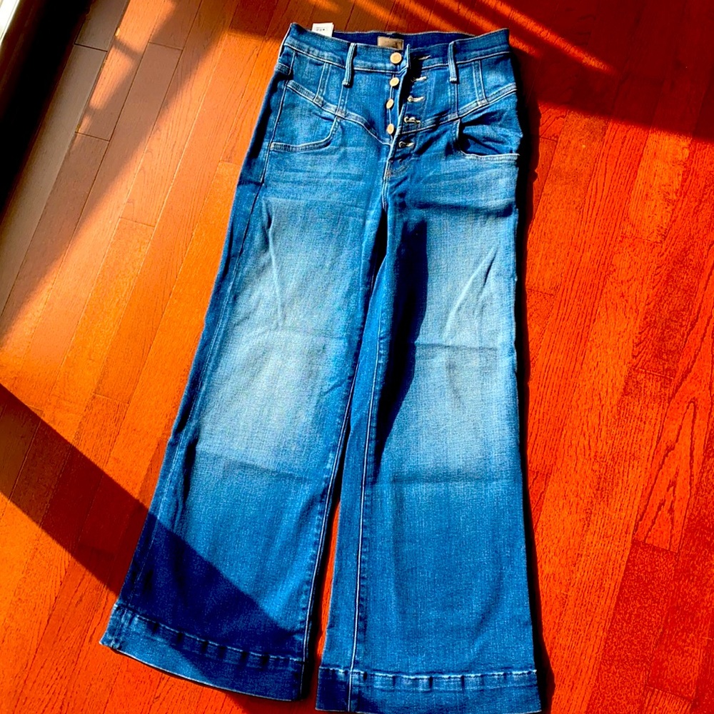 Mother Cropped Flare Denim